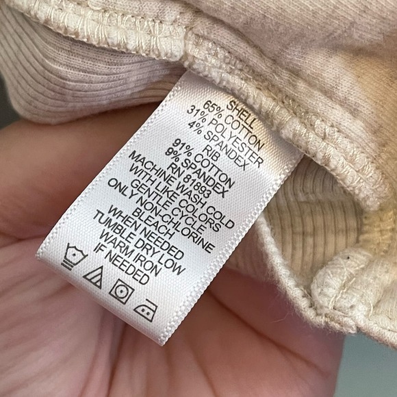 H BY HALSTON Jacket Womens 16 Plus Rib Knit Moto Rider Stretch Cotton Blend Tan - Picture 8 of 8